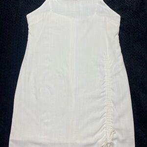 SASS White Ruched Dress NWT SZ 10 Lined Back Zip/Hook & Eye ELEGANT PARTY